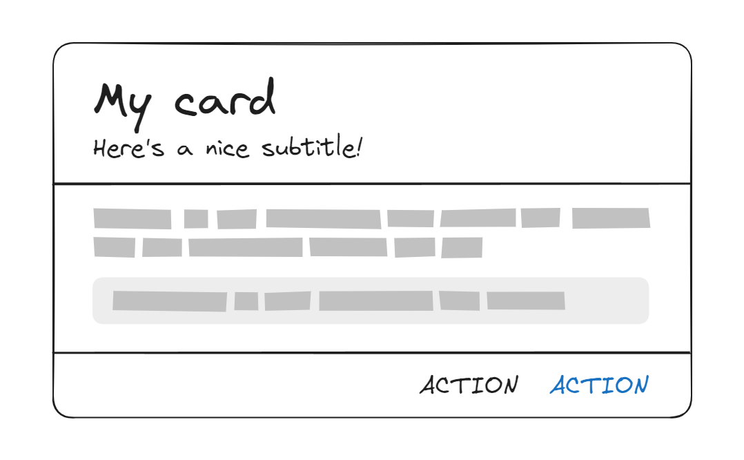 An example of a typical card component layout An example of a typical card component layout