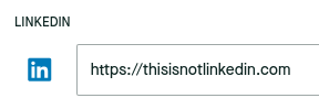 Entering a non-LinkedIn URL in the form